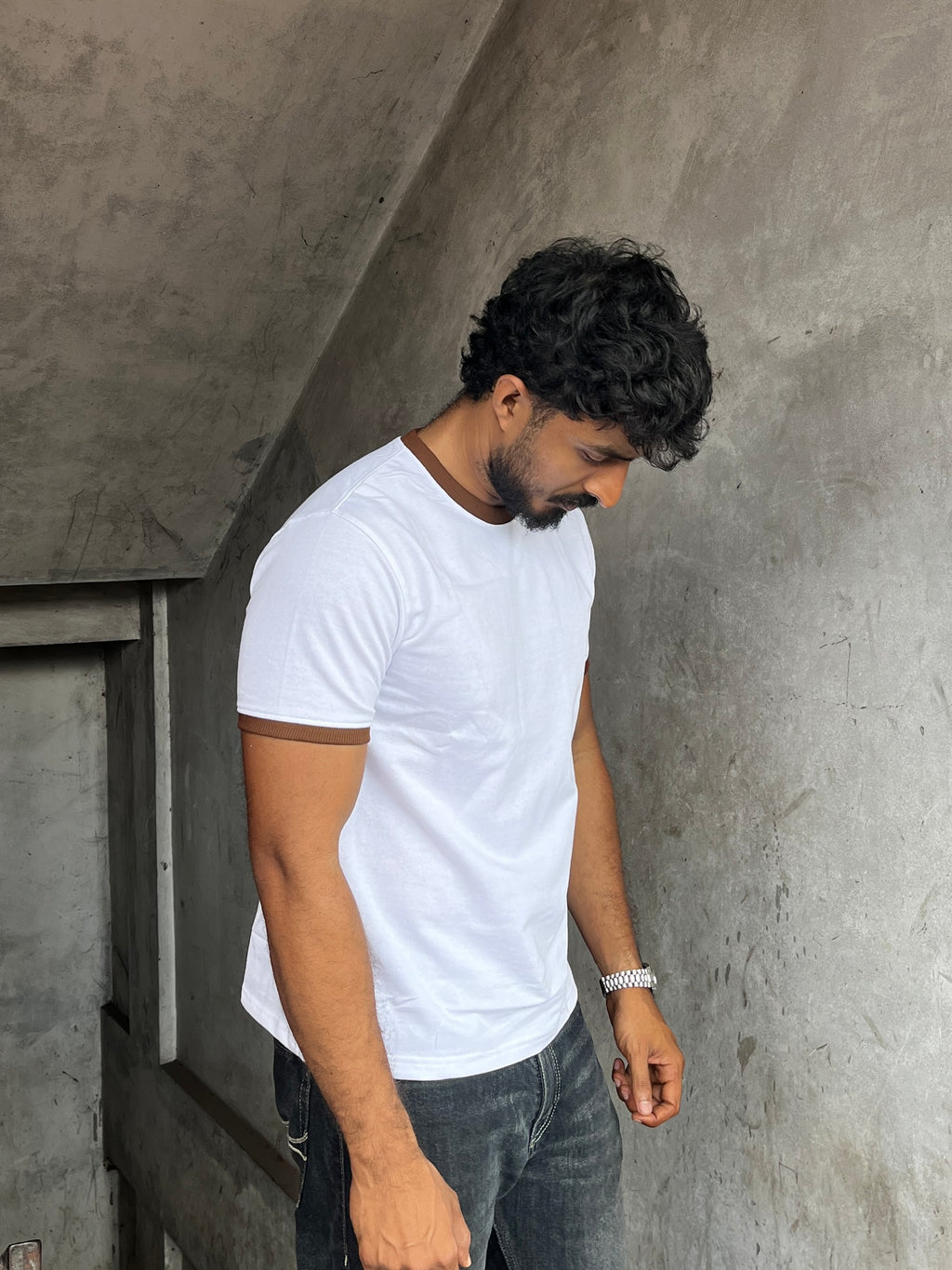 RINGER TEES -  WHITE