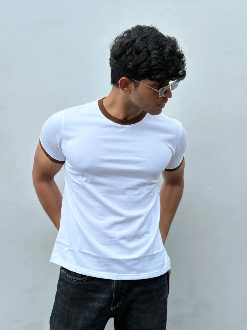 RINGER TEES -  WHITE