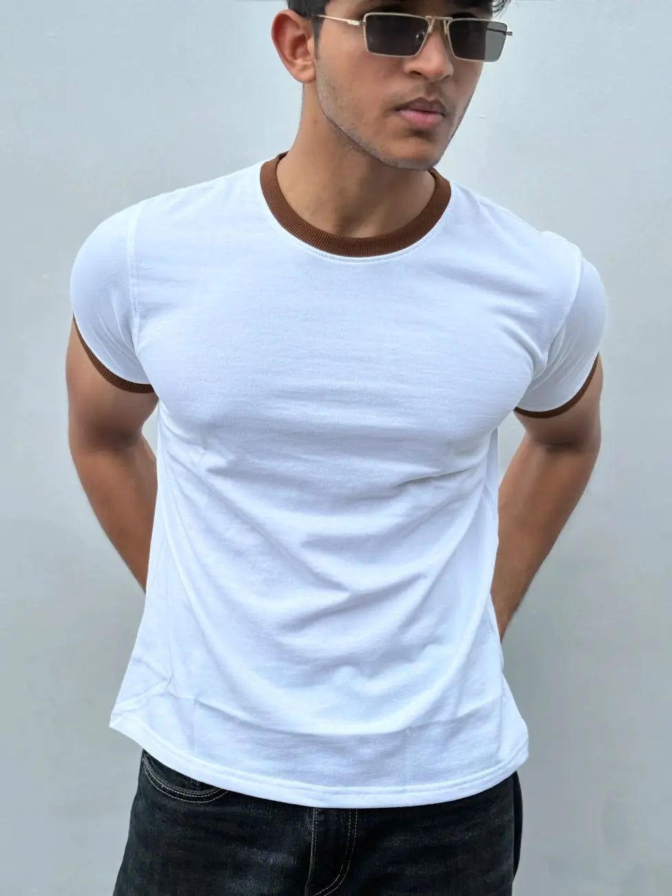 RINGER TEES -  WHITE