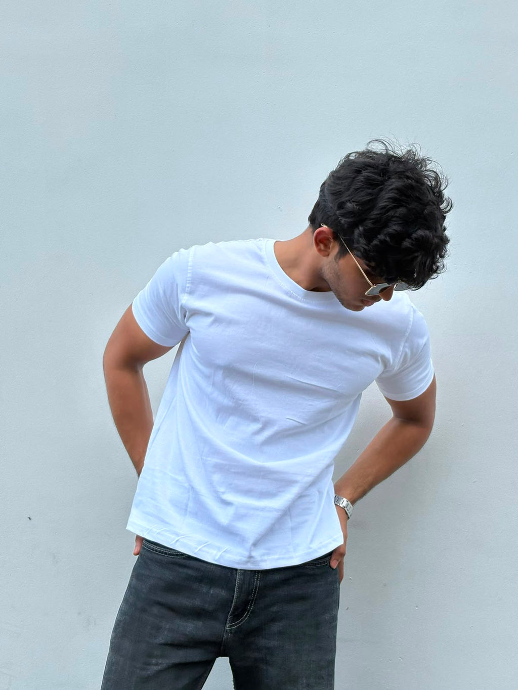 Crop Muscle Tee- WHITE