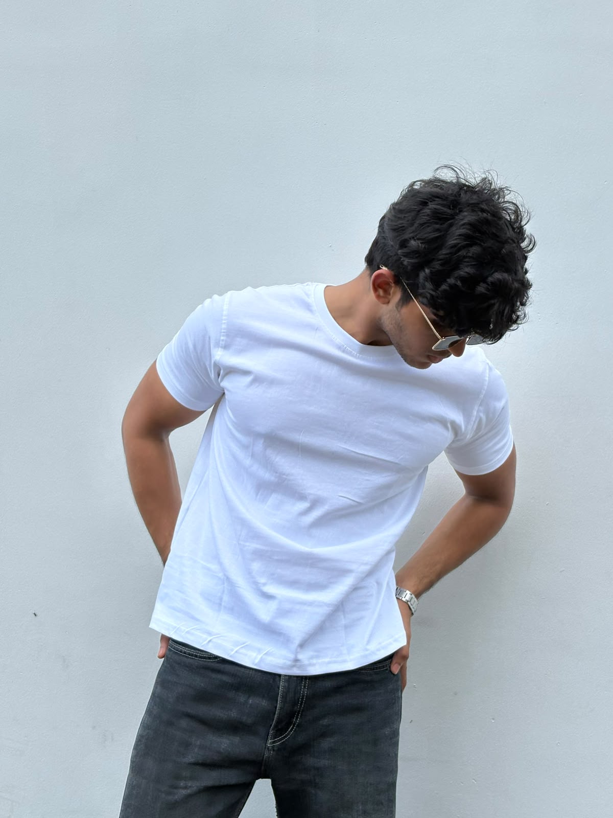 Crop Muscle Tee- WHITE