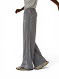 PIPING LOOSE FIT TRACK PANTS- LIGHT GREY