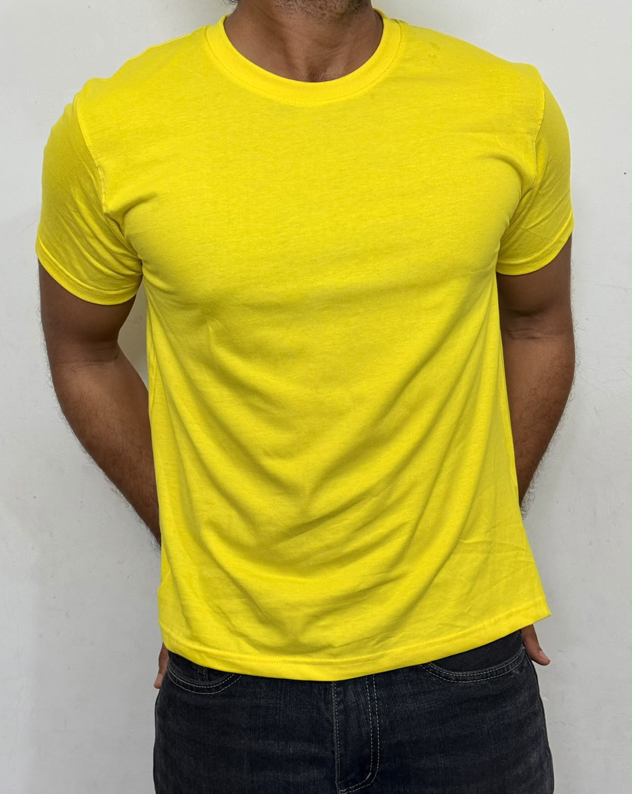 CROP MUSCLE TEE - YELLOW